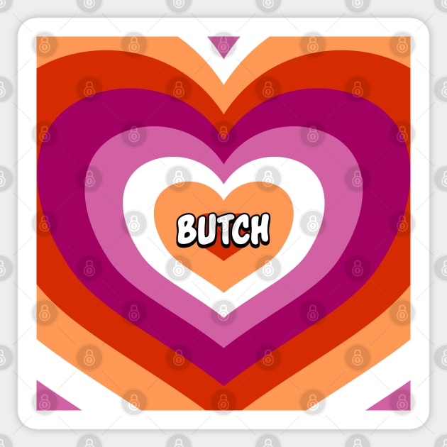 Butch - Lesbian Pride Sticker by Football from the Left